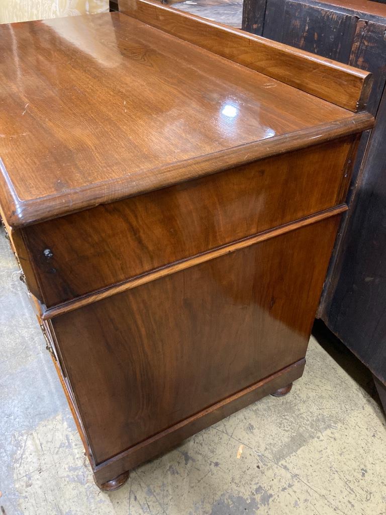 A Continental walnut chest of drawers, width 108cm depth 57cm height 75cm